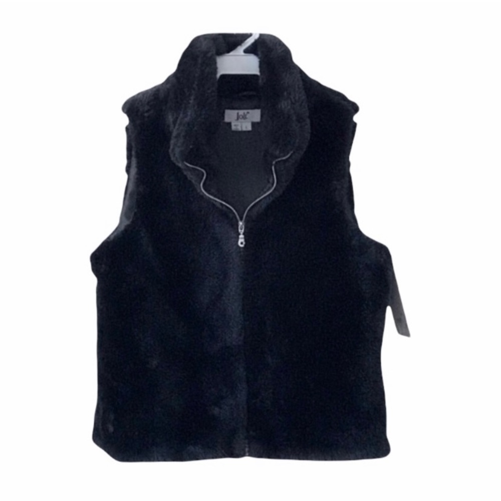 Jolt Fashion Forward Plush Black Stylish Vest